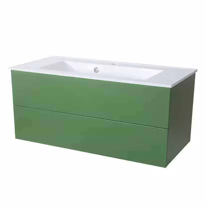 Tvättställsskåp Nortiq Bakkedahl Bredd: 1200 mm, Grön