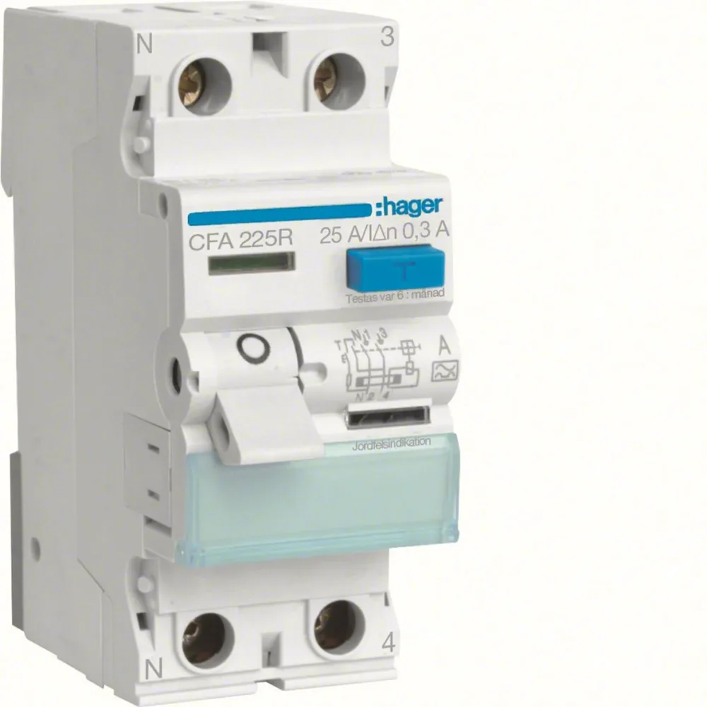 Hager CFA240R Jordfelsbrytare 2-polig, 300mA, A 40A