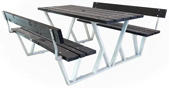 Eden Wood Nova EW 50917-6 Picknickbord med ryggstöd Brun
