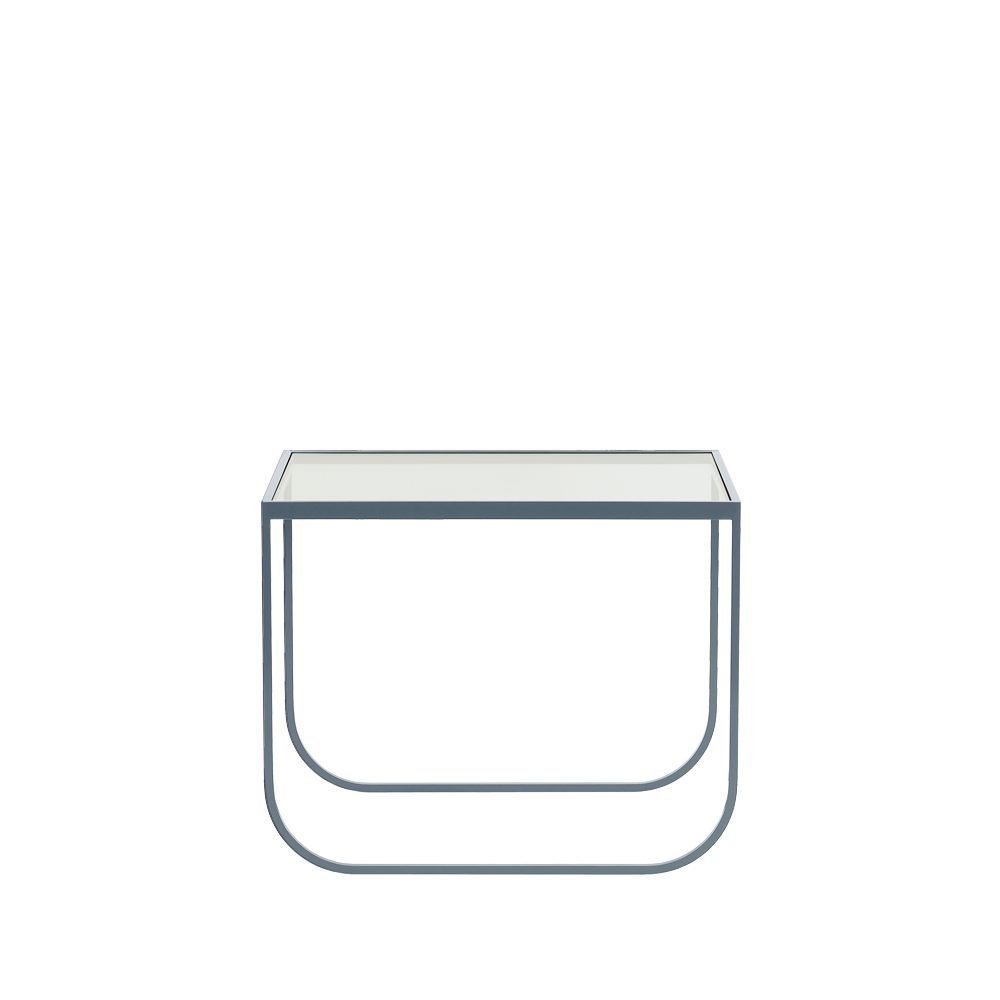 Tati Lounge High soffbord, glas, nordic blue