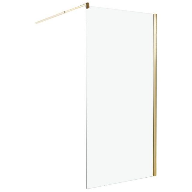 Duschskärm Ahaus Transparent/guld, 100x100x190 cm