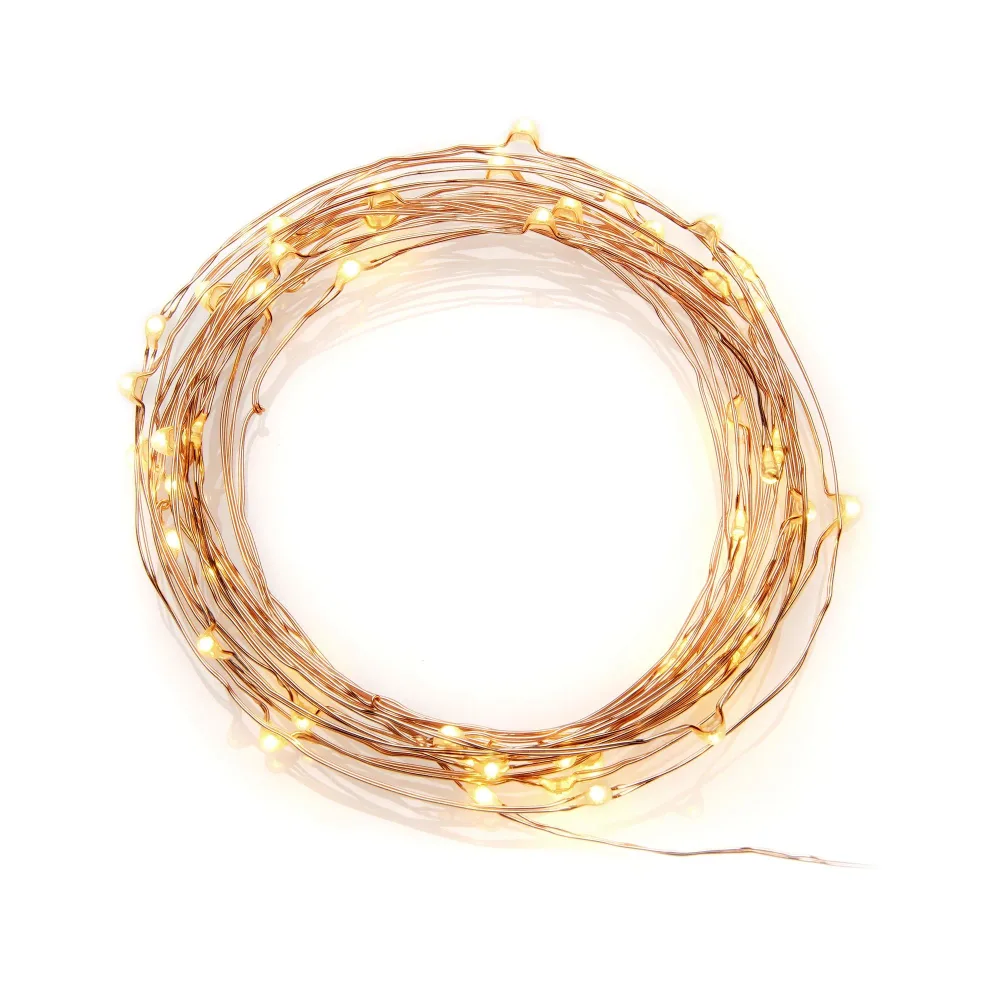 Konstsmide 6387-800 Ljusslinga 9.9 m, 100 LED, micro amber Svart kabel