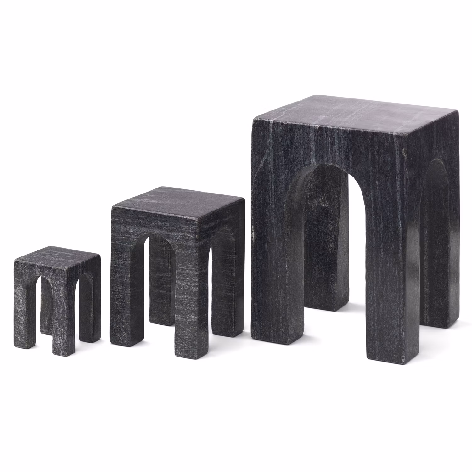 Arkis Bookend Bokstöd 3 Delar, Svart