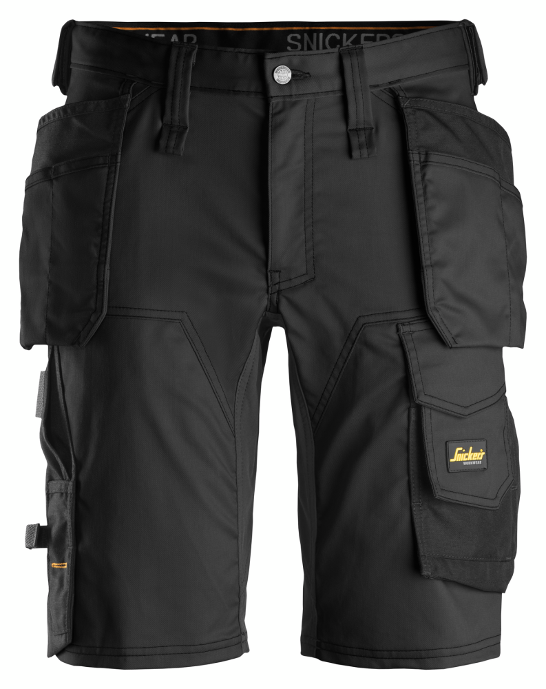 SHORTS SNICKERS WORKWEAR 6141 STRETCH SVART 44, STRETCH + HF AW