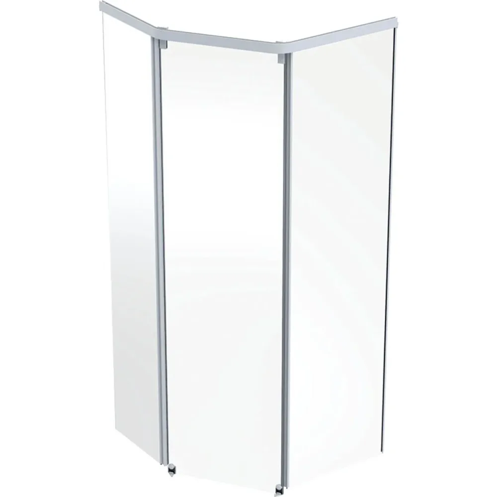 Contura Showerama 10-5 Duschvägg pentagonal, 100 x 100 x 200 cm Vit/klarglas - Bild 2