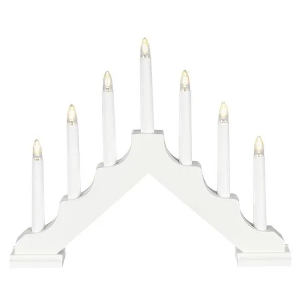 Konstsmide 2322-205 Adventsljusstake vit, 7 ljus