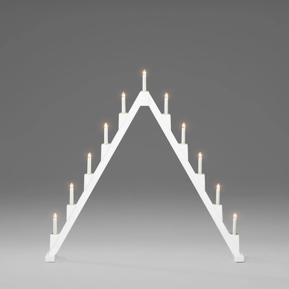 Konstsmide 3592-210 Adventsljusstake vit, 11 ljus