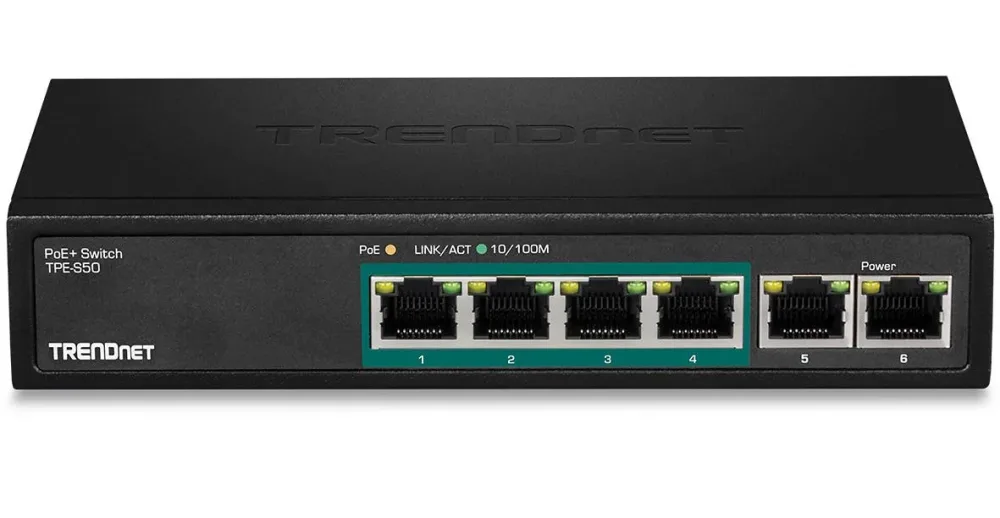 TRENDnet TPE-S50 Switch metall 4 portar