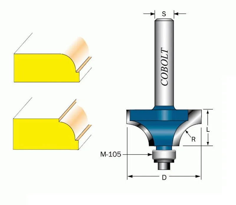 Cobolt Kvartsstavsfräs R=1.6, D=16,2