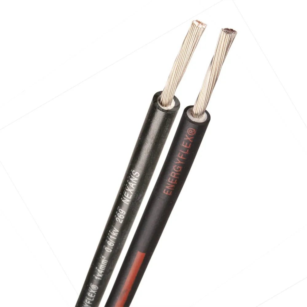 Nexans ENERGYFLEX Kopplingskabel 1 x 6 mm², 0.6/1kV, svart/röd 500 m, trumma