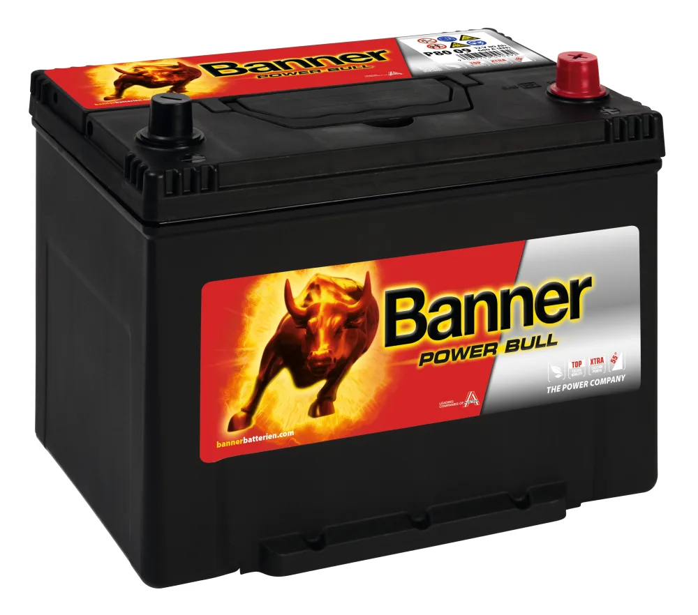 Banner Power Bull P8009M Startbatteri 12V, 80 Ah