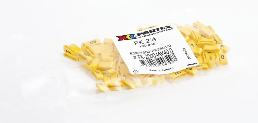 Partex PA2691/N Kabelmärkning N, Ø4-10 mm, 100-pack