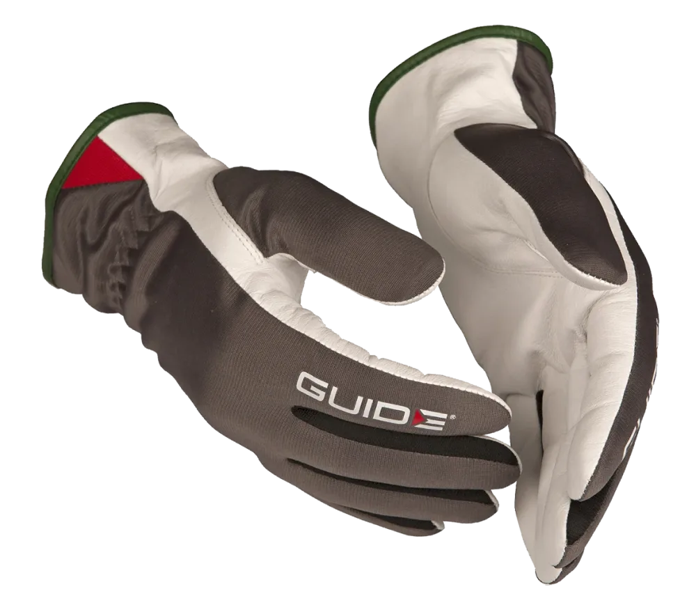 Guide Gloves 341 Handske läder, skärskydd, öppen krage 8