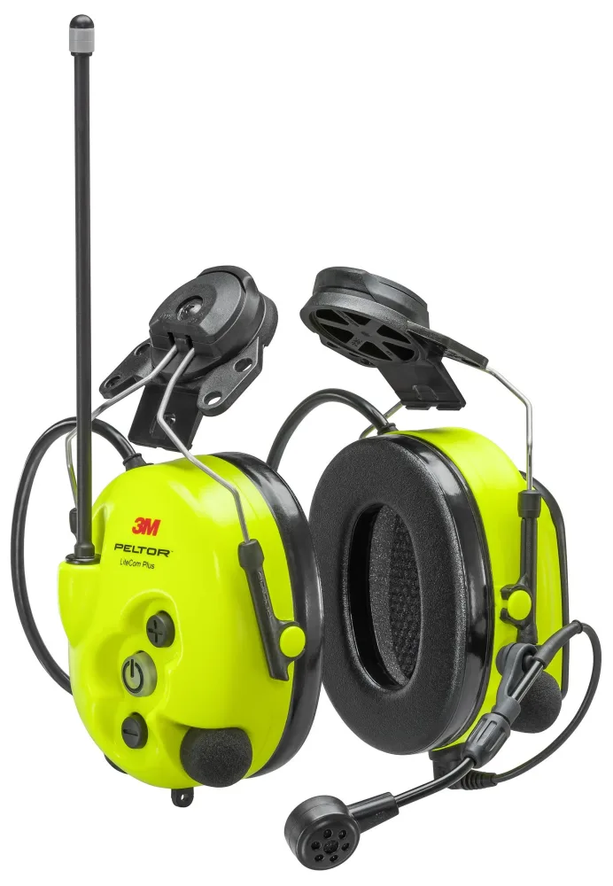 3M Peltor LiteCom Plus 7100229277 Hörselskydd med hjälmfäste & komradio 16 kanaler