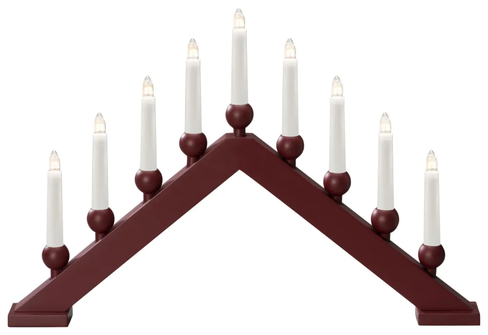 Konstsmide 3934-525 Adventsljusstake 9 ljus Röd - Bild 2