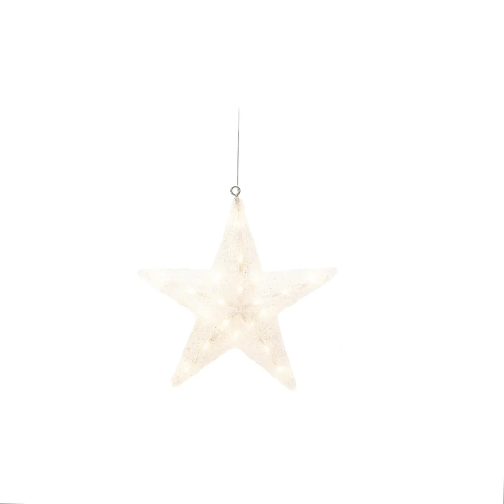 Konstsmide 4483-103 Dekorationsbelysning stjärna, akryl, 40 cm, 40 LED