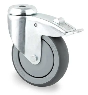 Tente 2477PJP125P30 Länkhjul termogummi, broms, centrumhål 11 mm 125 mm