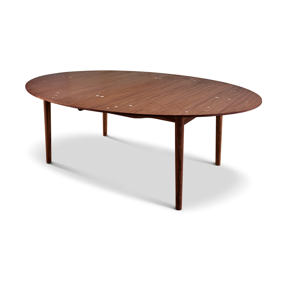 Silver table 200/310 matbord, Valnöt-två iläggsskivor