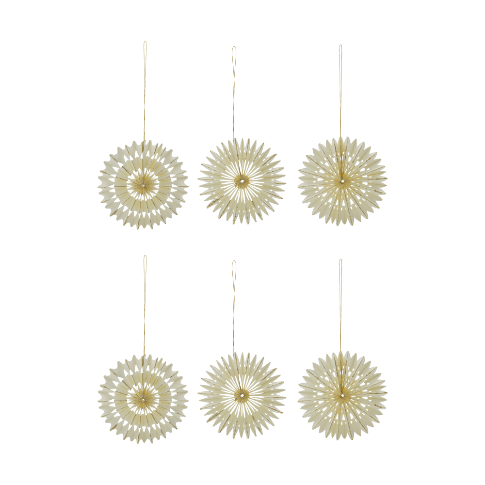 Stelle julhängen 6 delar, Off-White, Ø10,5 cm