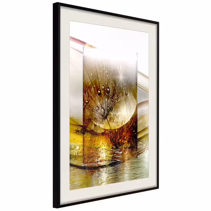 Poster Artgeist Affisch Thought Svart ram med passepartout, 20x30 cm