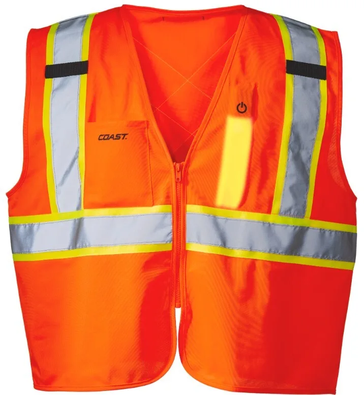 Coast SV350L Säkerhetsväst med LED-belysning, varsel, orange L - Bild 2
