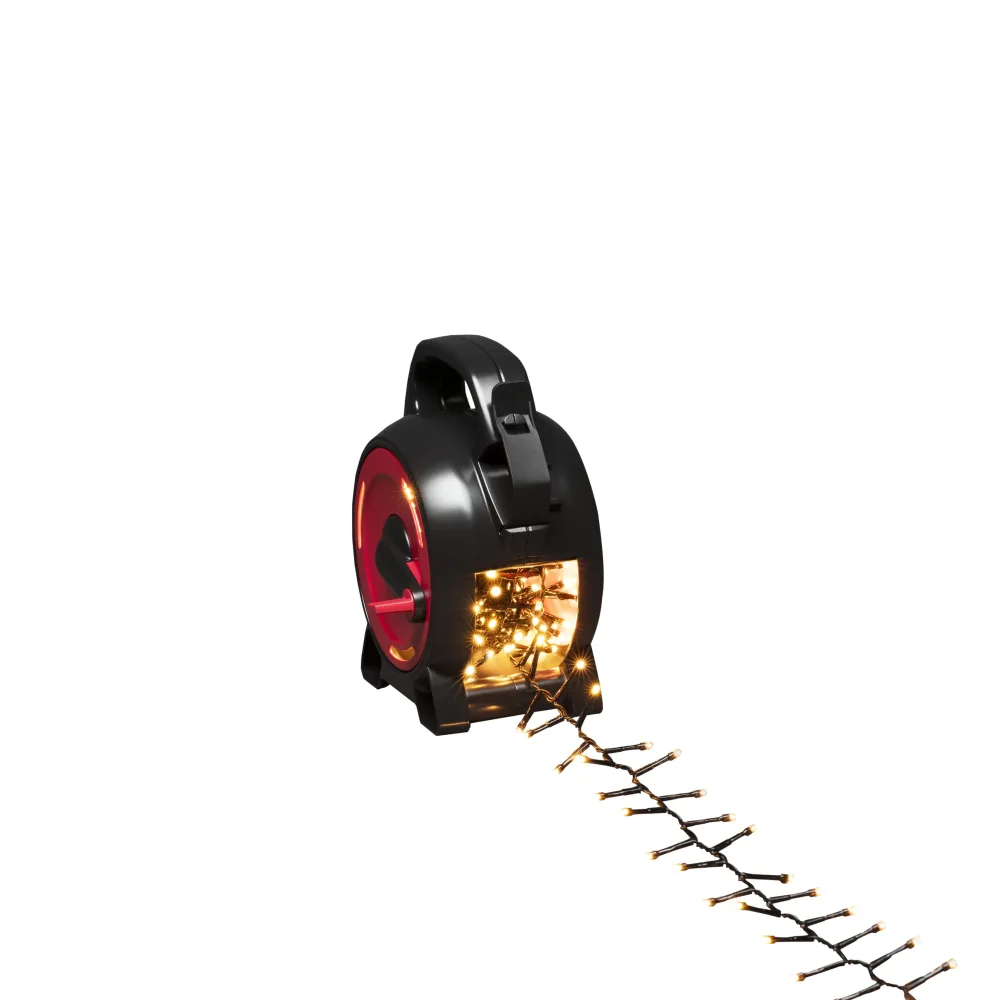 Konstsmide 3848-800 Sladdvinda amber cluster, svart kabel 17.58 m