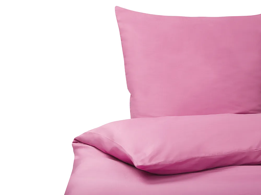 Påslakanset HARMONRIDGE 135 x 200 cm Bomullssatin Rosa