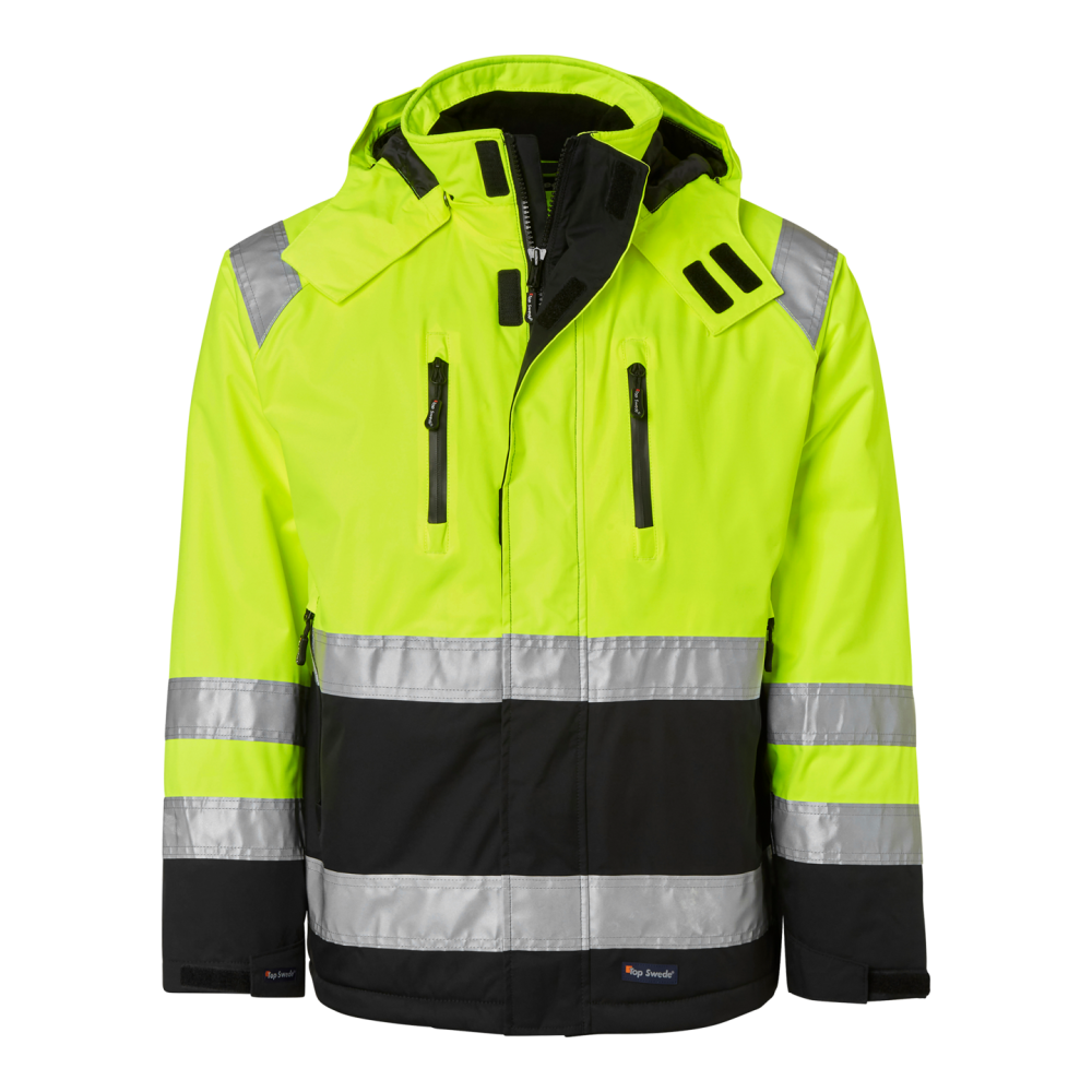 VINTERJACKA TOP SWEDE 122 GUL/SVART L