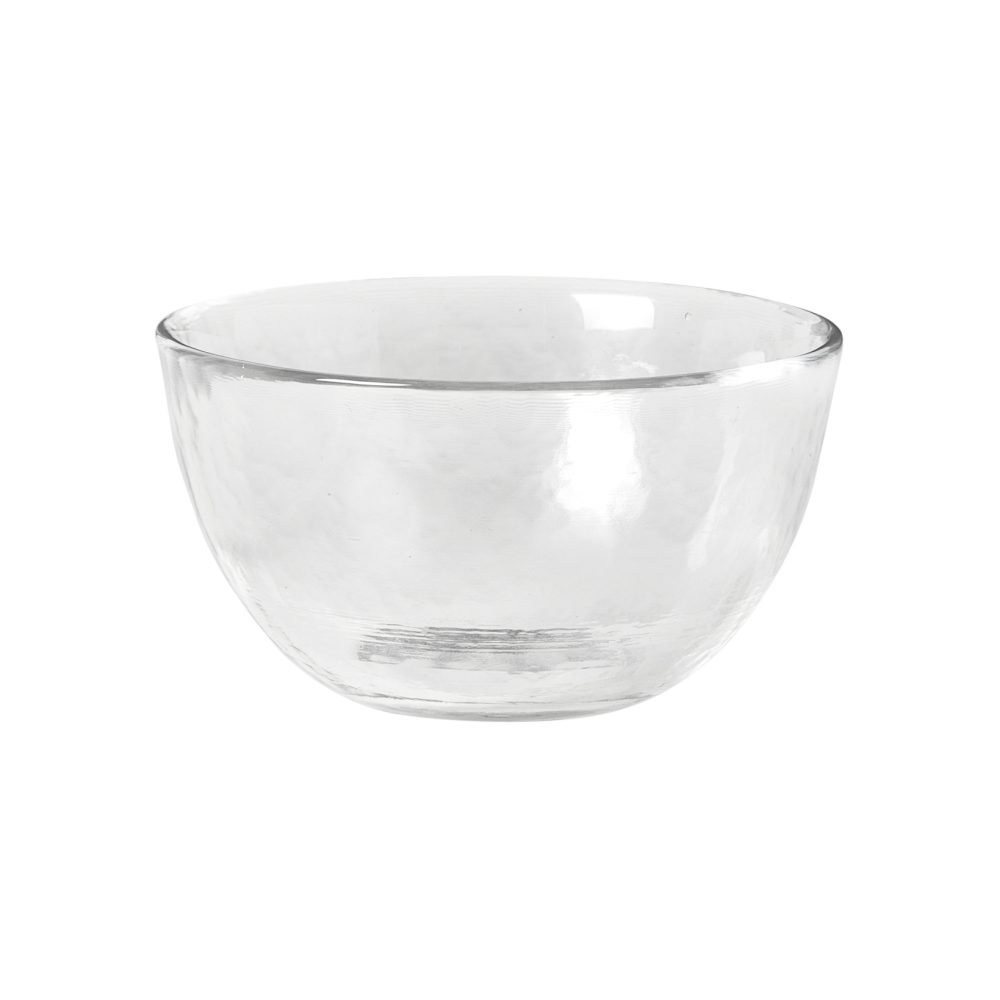 Hammered glasskål Ø 9,5 cm, Klar