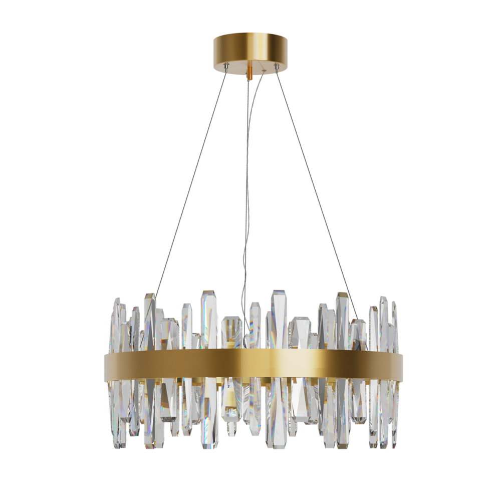 Triumph taklampa, Mässing-klar, Ø60 cm