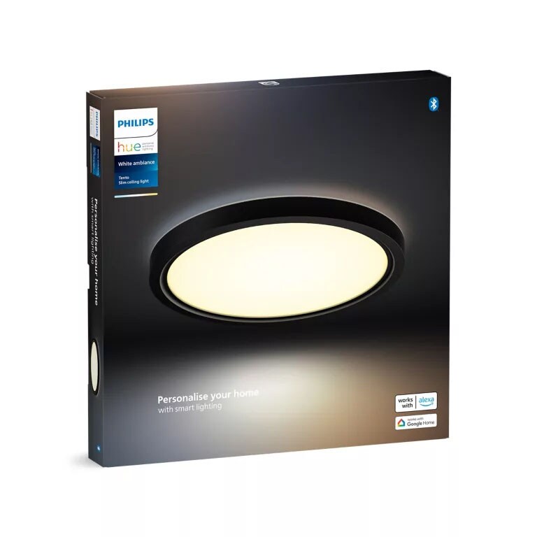 Kjøp Philips Hue Takarmatur tento HUE, WA, rund, 30 cm, 16,6W, svart