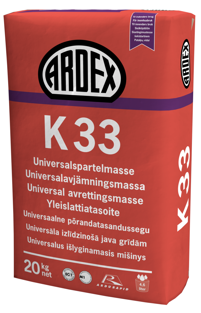 AVJÄMNINGSMASSA K33 20KG LAGRINGSTID 12 MÅN ARDEX