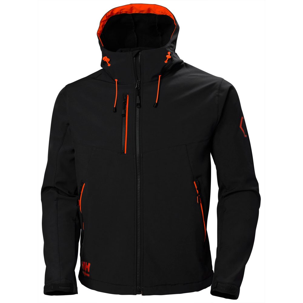 Kjøp Helly Hansen Workwear Softshelljakke Chelsea Evolution med hette, svart