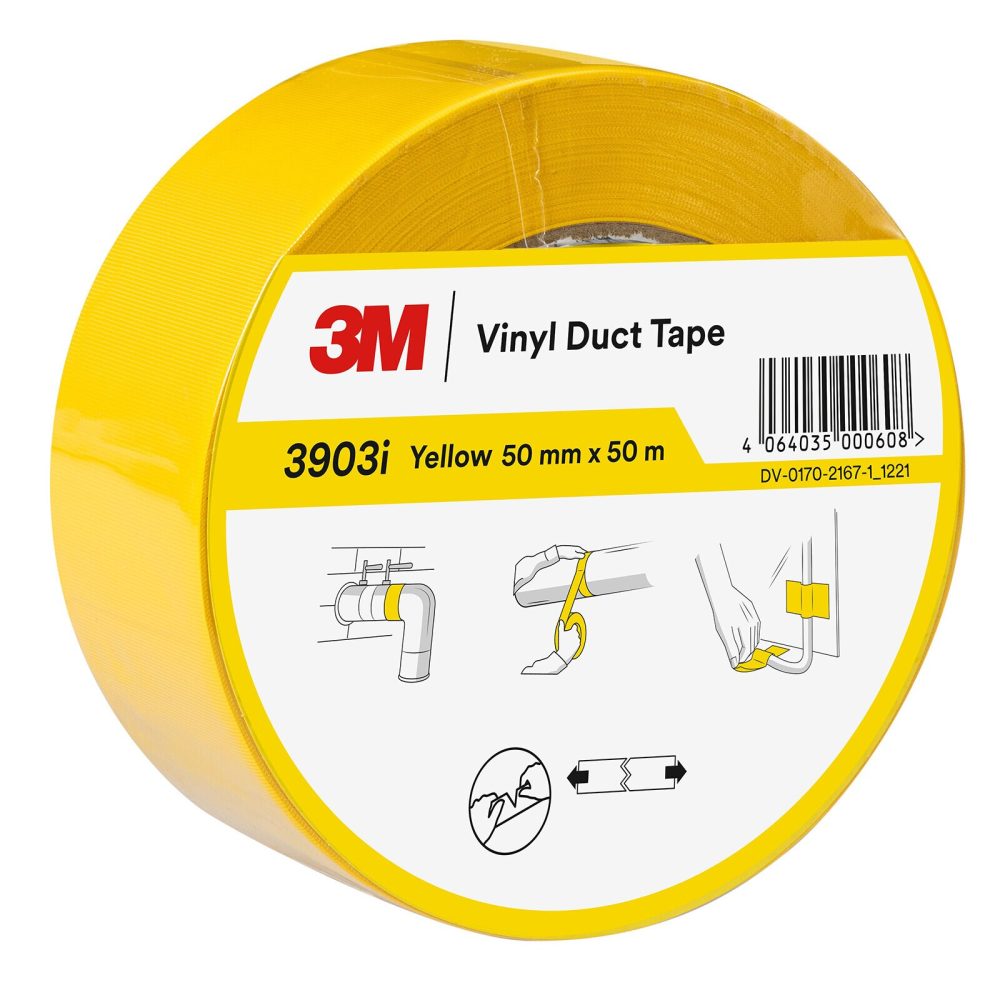 Kjøp 3M Vinylvävtejp 3903i, gul, 50 mm x 50 m