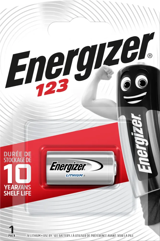 Energizer Lithium Photo Batteri 123, 3 V, för kamera