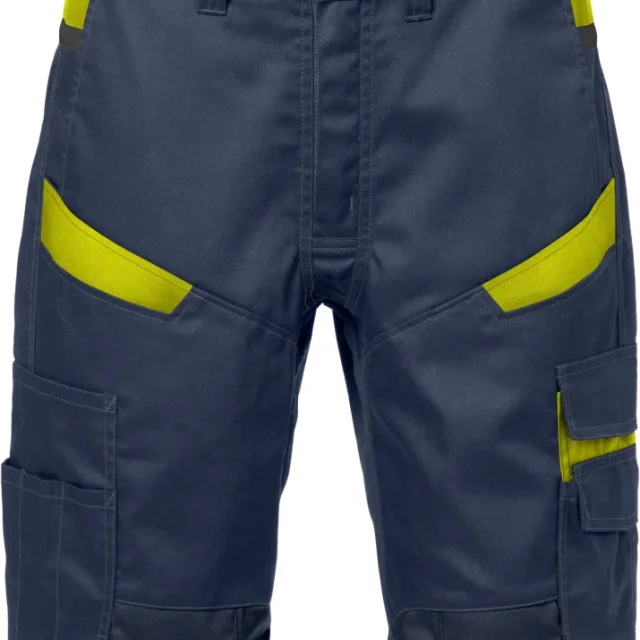 Fristads 2562 STFP Arbetsshorts marinblå/gul C62