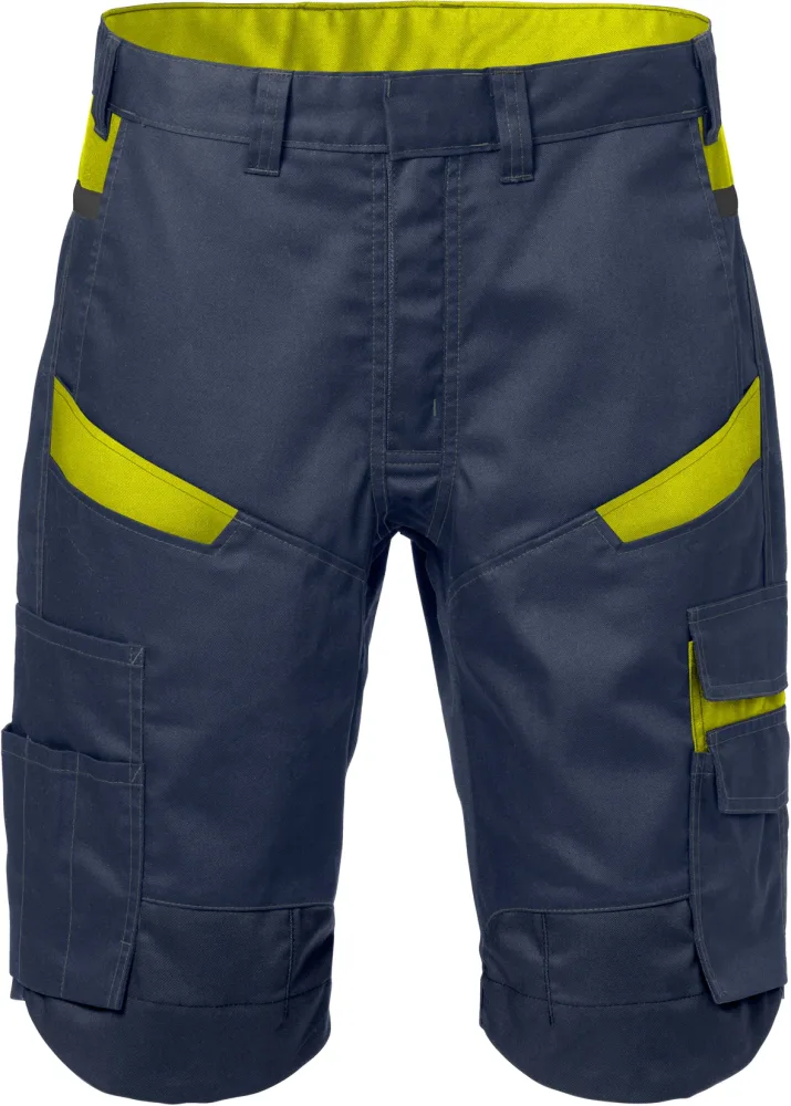 Fristads 2562 STFP Arbetsshorts marinblå/gul C62