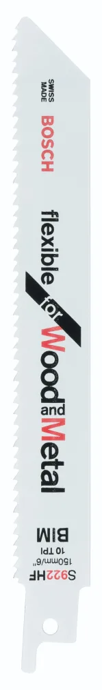 Bosch S922HF Flexible for Wood and Metal Tigersågblad 100 mm, 2-pack