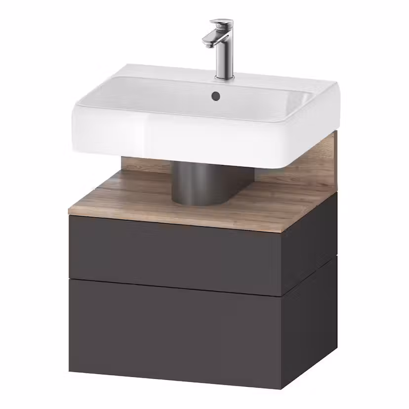 Tvättställsskåp Duravit Qatego med Tvättställ, Lådor och Belysning