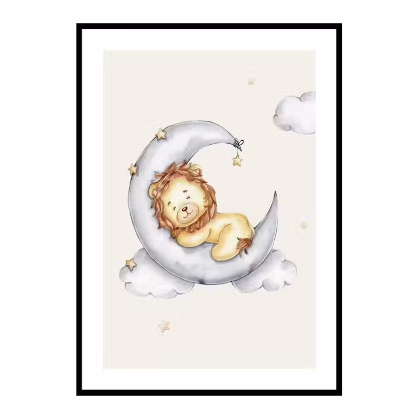 Poster Gallerix Sleeping Lion Storlek: 50x70 cm