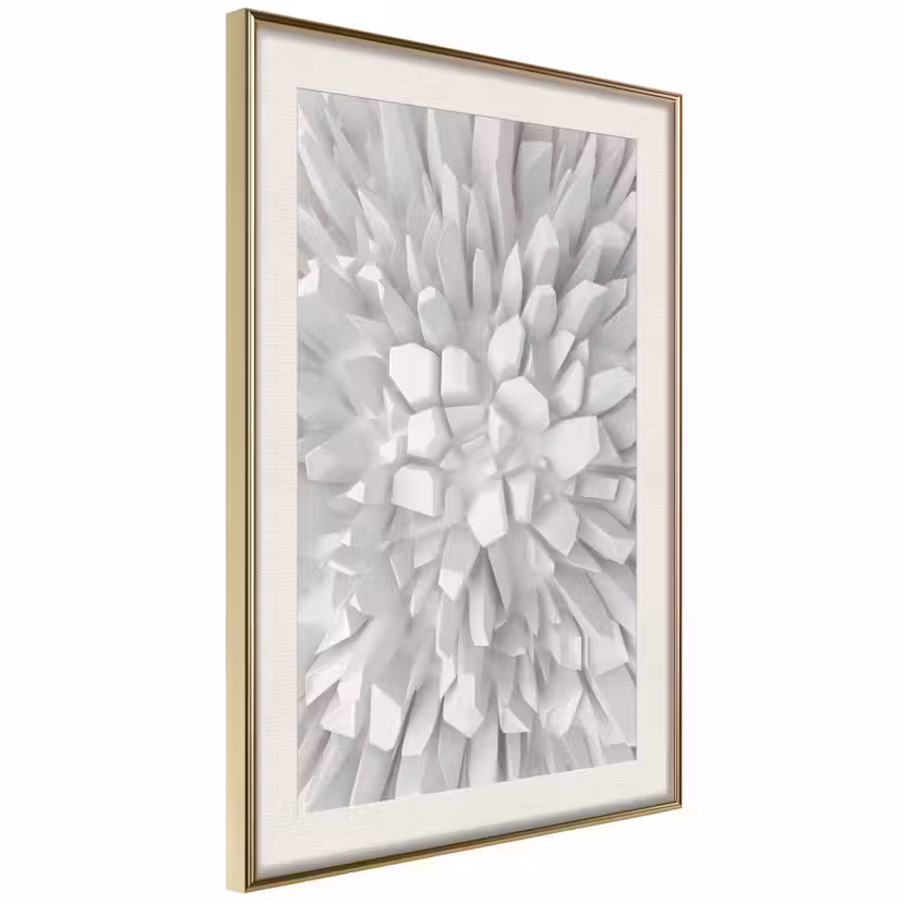 Poster Artgeist Affisch Ice Love Guld ram med passepartout, 30x45 cm