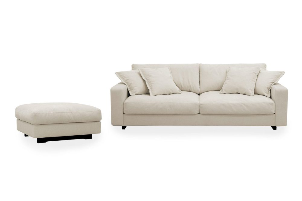 Valencia Soffgrupp Extra Djup 3-sits Soffa + Fotpall i Chenille