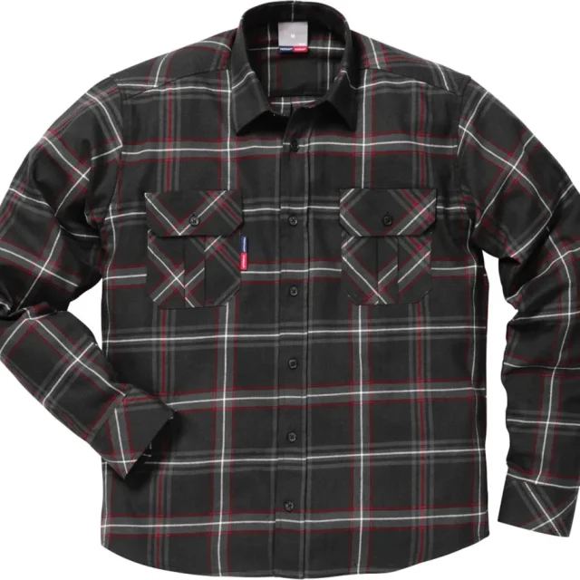 Fristads 104986-940 XL Flanellskjorta svart XL