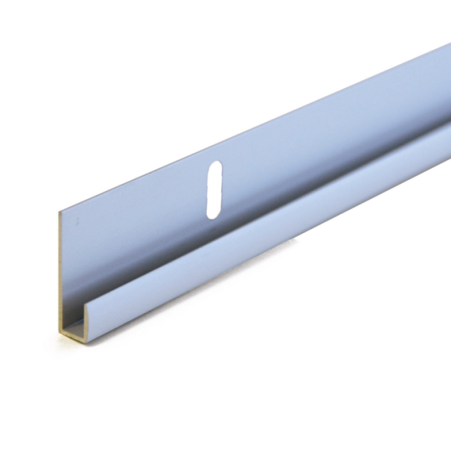 SPEGELLIST D-PROFILE FÖR GLAS ALUMINIUM, SILVER 4MM 2M