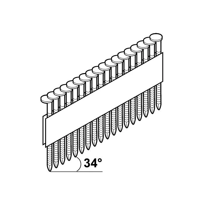 ESSVE M-Fusion Maskinspik 34° D-huvud, 2800-pack 2,8x60mm