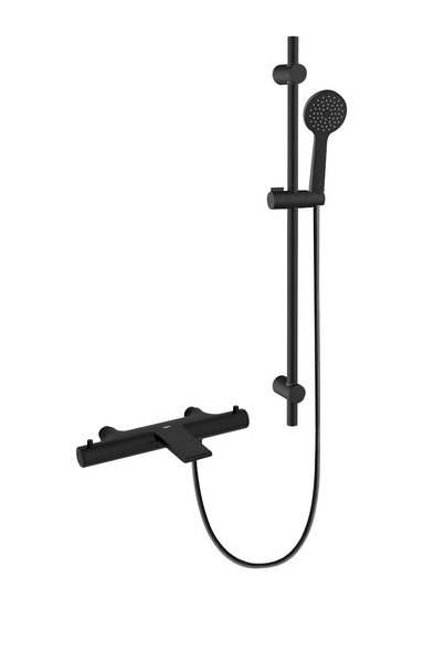 DUSCHSET HAFA GAIA ECO MED BADKARSBLANDARE TIDE MATT SVART CC160