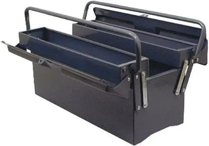 Z 530200160 Verktygslåda stålplåt, blå 3-fack, 530 mm