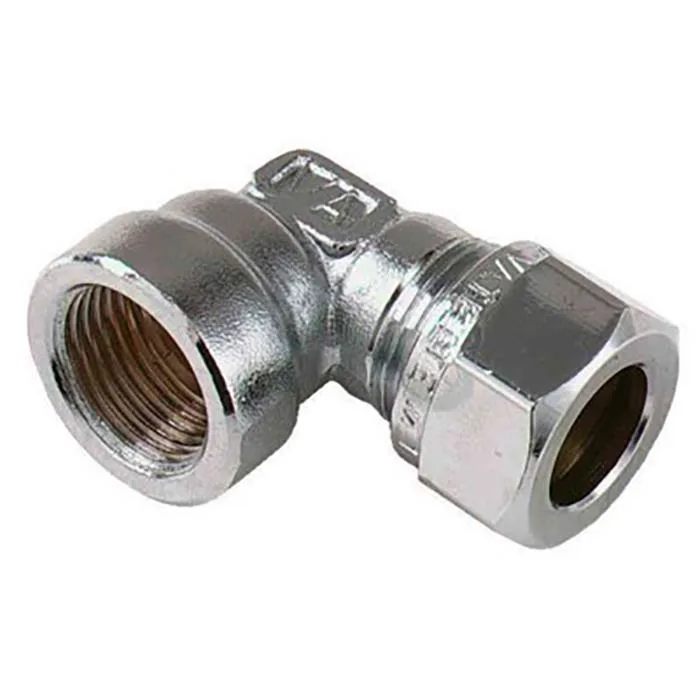 Vatette FG036043420 Vinkelkoppling 90°, förkromad, inv gänga, 12 mm x G10