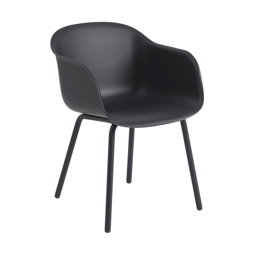 Fiber Outdoor Armchair med stålben, Anthracite black (plastic)