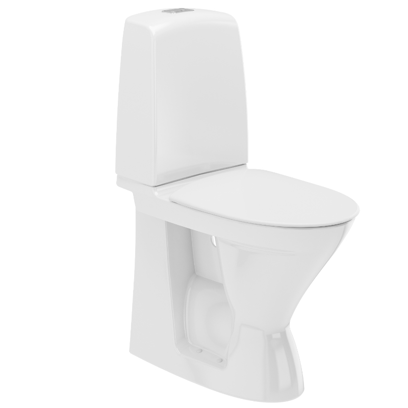 Ifö Spira 6261 WC-stol, förhöjd med mjuksits, enkelspolning